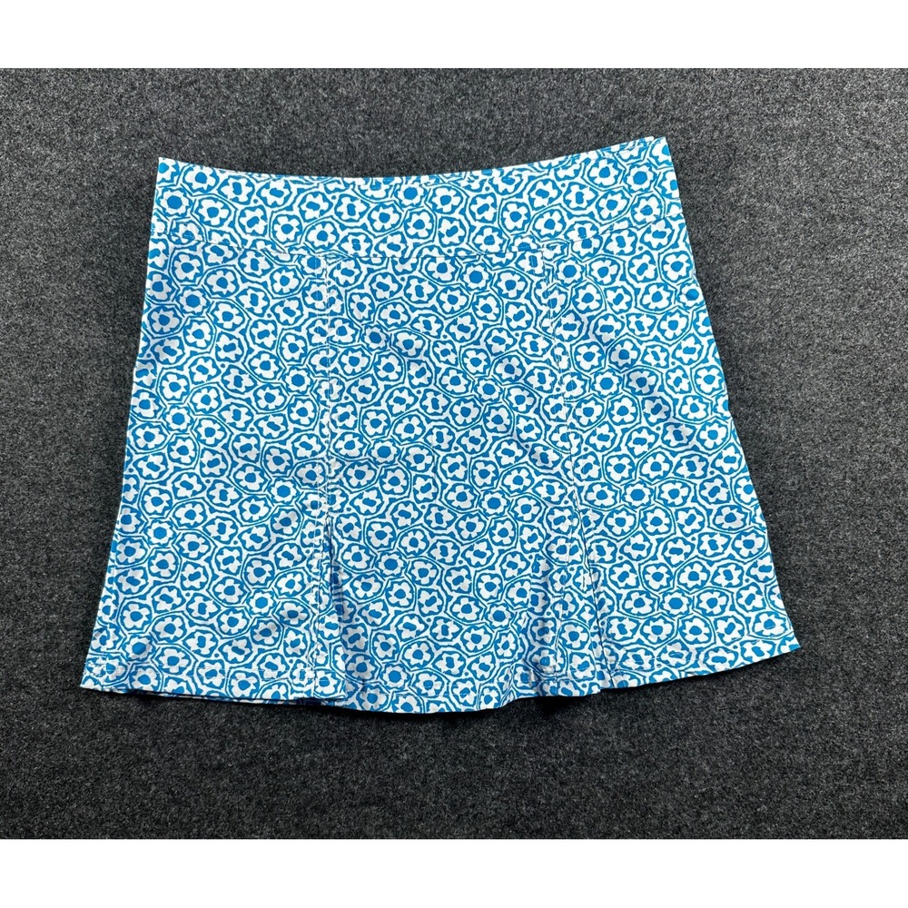 RipSkirt Hawaii Women XS Blue White Floral Wrap Skirt Quick Dry Mini Pocket